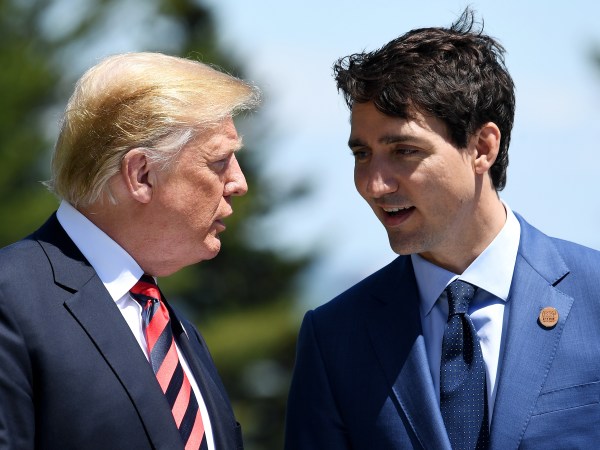 pose during the G7 official welcome at Le Manoir Richelieu on day one of the G7 meeting in Quebec on June 8, 2018 in Quebec City, Canada. Canada will host the leaders of the UK, Italy, the US, France, Germany and Japan for the two day summit, in the town of La Malbaie.