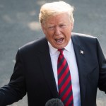 WASHINGTON, DC - JUNE 8 : President Donald J. Trump stops to speak to reporters and members of the media as he departs for the G7 Summit in Canada, from the South Lawn of the White House on Friday, June 08, 2018 in Washington, DC. (Photo by Jabin Botsford/The Washington Post)