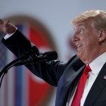 on June 12, 2018 in Singapore. The historic meeting between U.S. President Donald Trump and North Korean leader Kim Jong-un has been scheduled for June 12 in Singapore as both leaders arrived in the Southeast Asian city-state on Sunday ahead of the landmark summit.