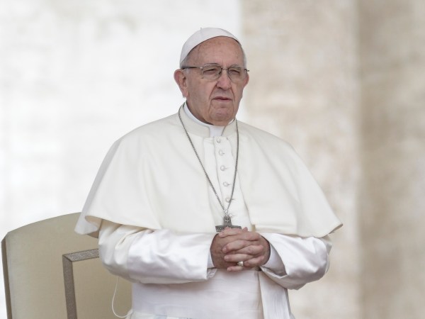 SAINT PETER'S SQUARE, VATICAN CITY, VATICAN - 2018/06/13: Pope Francis leads his Weekly General Audience in St. Peter's Square. (Photo by Giuseppe Ciccia/Pacific Press/LightRocket via Getty Images)