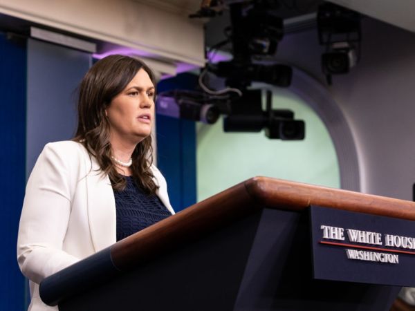 White House Press Secretary Sarah Huckabee Sanders, speaks during a press briefing in the James S. Brady Press Briefing Room of the White House, in Washington, D.C., on Thursday, June 7, 2018.  (Photo by Cheriss May/NurPhoto)