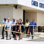 Fla. Rep. Kionne McGhee, Sen. Bill Nelson and Congresswoman Debbie Wasserman Schultz are denied entry into the Homestead Temporary Shelter for Unaccompanied Children on June 19, 2018 in Homestead, Fla. According to recent reports, there are about 1,000 migrant children currently being held at the Homestead facility, some of whom were separted from their families at the border and others who were unaccompanied minors. (Susan Stocker/Sun SEntinel/TNS)