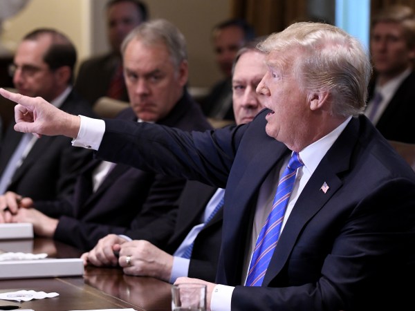 U.S. President Donald Trump speaks during a cabinet meeting in the Cabinet Room of the White House, July 18, 2018 in Washington, DC. Photo by Olivier Douliery/ Abaca Press