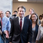 UNITED STATES - JULY 19: Supreme Court nominee Brett Kavanaugh, makes his way to a meeting with Sen. Dean Heller, R-Nev., in Hart Building on July 19, 2018. (Photo By Tom Williams/CQ Roll Call)