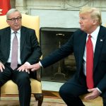 U.S. President Donald Trump meets with President of the European Commission Jean-Claude Juncker, in the Oval Office at the White House in Washington, D.C.on July 25, 2018. Photo by Kevin Dietsch/UPI