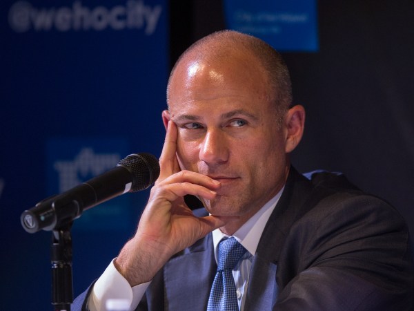 WEST HOLLYWOOD, CA - JULY 26: Attorney Michael Avenatti participates in a city-sponsored panel discussion on July 26, 2018 in West Hollywood, California. During the discussion, Avenatti announced that he is representing three more women who will come forth to claim they were paid by Donald Trump, AMI Entertainment and Michael Cohen to remain silent. Avenatti represents Stormy Daniels in her lawsuit against President Trump over a $130,000 payment to silence her about an alleged affair with Trump.  (Photo by David McNew/Getty Images)