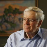 In this February 26, 2007 file photograph, Charles Koch, head of Koch Industries, talks passionately about his new book on Market Based Management. (Bo Rader/Wichita Eagle/MCT)
