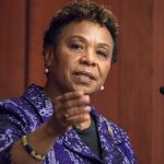 WASHINGTON, DC - MARCH 24: Congresswoman Barbara Lee speaks during the 2015 amfAR Capitol Hill Conference at U.S. Capitol Visitor Center on March 24, 2015 in Washington, DC. (Photo by Leigh Vogel/Getty Images)