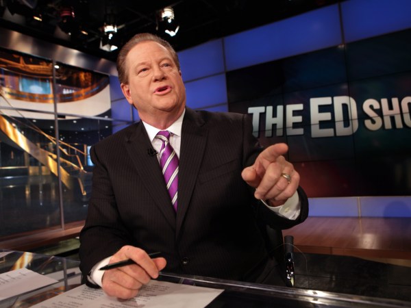 NEW YORK, NEW YORK––NOV. 17, 2011––MSNBC anchor Ed Schultz, is host of The Ed Show. (Carolyn Cole/Los Angeles Times)