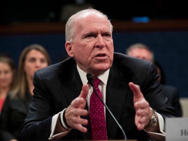 WASHINGTON, DC - MAY 23: Former Director of the U.S. Central Intelligence Agency (CIA) John Brennan testifies before the House Permanent Select Committee on Intelligence on Capitol Hill, May 23, 2017 in Washington, DC. Brennan is discussing the extent of Russia's meddling in the 2016 U.S. presidential election and possible ties to the campaign of President Donald Trump. (Photo by Drew Angerer/Getty Images)