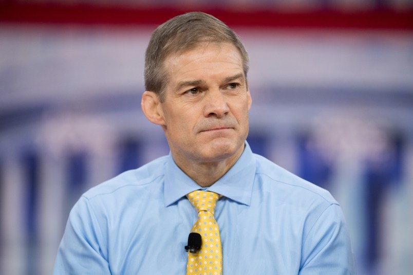 OXON HILL, MD, UNITED STATES - 2018/02/23: Representative Jim Jordan (R), Representative for Ohio's 4th congressional district, at the Conservative Political Action Conference (CPAC) sponsored by the American Conservative Union held at the Gaylord National Resort & Convention Center in Oxon Hill. (Photo by Michael Brochstein/SOPA Images/LightRocket via Getty Images)
