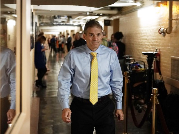 WASHINGTON, DC - JUNE 07:  U.S. Rep. Jim Jordan (R-OH) arrives at a House Republican Conference meeting June 7, 2018 on Capitol Hill in Washington, DC. House GOPs gathered for a conference meeting to discuss immigration.  (Photo by Alex Wong/Getty Images)