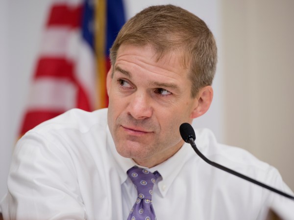 UNITED STATES - MAY 09:  Rep. Jim Jordan, R-Ohio, speaks at a forum in Rayburn called a Conversations with Conservatives to discuss issues including appropriations and the upcoming reconciliation package. (Photo By Tom Williams/CQ Roll Call)