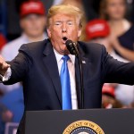 WILKES BARRE, PA - AUGUST 02: President Donald J. Trump singles out the media during his rally on August 2, 2018  at the Mohegan Sun Arena at Casey Plaza in Wilkes Barre, Pennsylvania. This is Trump's second rally this week; the same week his former campaign chairman Paul Manafort started his trial that stemmed from special counsel Robert Mueller's investigation into Russia’s alleged interference in the 2016 presidential election.  (Photo by Rick Loomis/Getty Images)