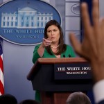 White House Press Secretary Sarah Huckabee Sanders conducts a news conference in the Brady Press Briefing Room at the White House August 15, 2018 in Washington, DC. Sanders continued to field questions from reporters about fired White House official Omarosa Manigault Newman's new book and her accusations against President Donald Trump.