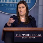 White House Press Secretary Sarah Huckabee Sanders conducts a news conference in the Brady Press Briefing Room at the White House August 22, 2018 in Washington, DC. On Tuesday President Donald Trump's former lawyer and fixer Michael Cohen addmitted in court that Mr. Trump directed him to break campaign finance laws by paying off two women who said they had sexual relationships with Mr. Trump at the same time that Trump’s former campaign chairman Paul Manafort was found guilty of eight counts of tax and bank fraud.  *** Local Caption *** Sarah Huckabee Sanders