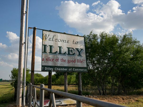 DILLEY, TEXAS - July 12, 2016: The Texas city of Dilley had a population just over 4,000 people (according to 2014 Census) and is home to the South Texas Family Residential Center, a detention facility for immigrant women and children, which opened in 2014. The facility is managed by CCA, a private corrections management company, on behalf of U.S. Immigration and Customs Enforcement (ICE). CREDIT: Ilana Panich-Linsman for The Washington Post