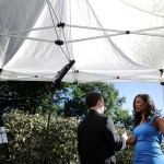 July 25, 2017 in Washington, DC. Conservative media outlets were invited to set up temporary studios on the north side of the West Wing so to interview White House officials and members of President Donald Trump's cabinet.