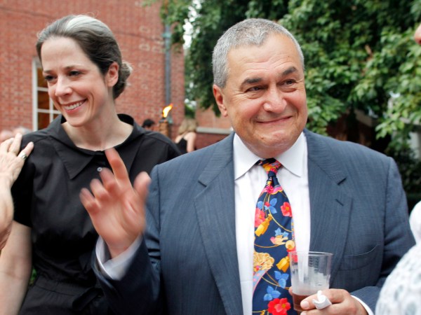 WASHINGTON DC-August 2, 2011:  Heather and Tony Podesta (Chairman Podesta Group) attended the intimate "Summer Chic" barbeque at Esther Coopersmith's DC home to celebrate the recent marriage of lawyer Jack Einwechter to Congresswoman Loretta  Sanchez (D-CA))  (Photo by Rebecca D'Angelo/For the Washington Post)