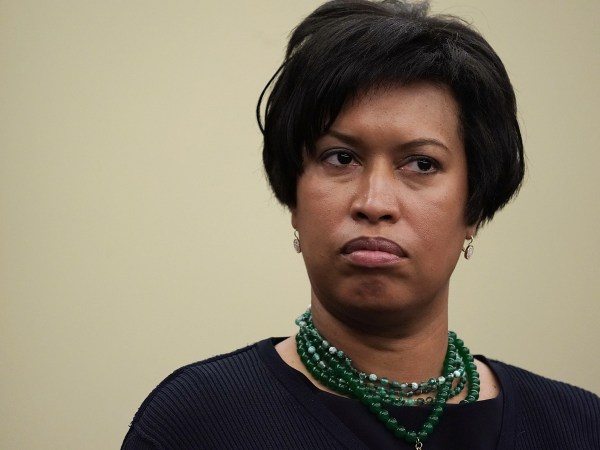 WASHINGTON, DC - MAY 02:  Washington, D.C., Mayor Muriel Bowser attends a news conference May 2, 2018 on Capitol Hill in Washington, DC. Del. Holmes Norton held a news conference to discuss "efforts to protect D.C.'s local laws during the FY2019 appropriations process, including gun safety, anti-discrimination, labor, marijuana and abortion.Ó  (Photo by Alex Wong/Getty Images)