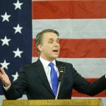 Kansas Gov. Jeff Colyer delivers a speech after his swearing in on Wednesday, Jan. 31, 2018, becoming the 47th governor of Kansas. (Bo Rader/Wichita Eagle/TNS)