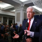 SAN DIEGO, CA-MAY 5: California GOP Gubernatorial Candidate John Cox speaks during an election eve party at the U.S. Grant Hotel in San Diego, California on Tuesday, June 5, 2018.  Cox, a businessman from Rancho Santa Fe, CA, is the leading Republican candidate for Governor of California(Photo by Sandy Huffaker/Getty Images)