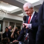 SAN DIEGO, CA-MAY 5: California GOP Gubernatorial Candidate John Cox gives an interview during an election eve party at the U.S. Grant Hotel in San Diego, California on Tuesday, June 5, 2018.  Cox, a businessman from Rancho Santa Fe, CA, is the leading Republican candidate for Governor of California(Photo by Sandy Huffaker/Getty Images)