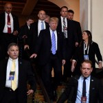 during a summit working session the G7 Summit on June 9, 2018 in Quebec City, Canada. Canada are hosting the leaders of the UK, Italy, the US, France, Germany and Japan for the two day summit, in the town of La Malbaie.