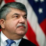 AFL-CIO president Richard Trumka listens at the National Press Club in Washington, Tuesday, April 4, 2017. (AP Photo/Alex Brandon)