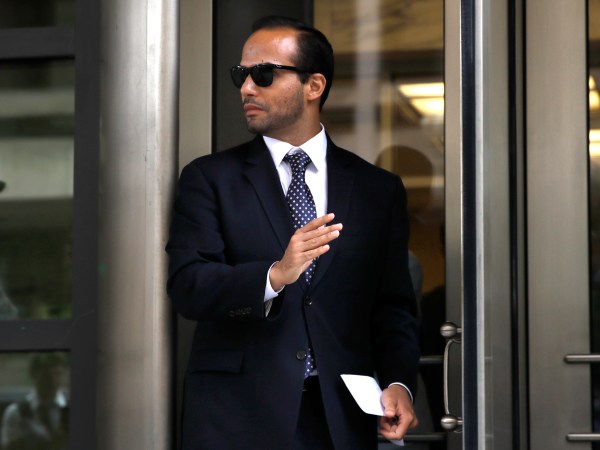 Former Donald Trump presidential campaign foreign policy adviser George Papadopoulos, who triggered the Russia investigation, and who pleaded guilty to one count of making false statements to the FBI, leaves federal court after he was sentenced to fourteen days in prison, Friday, Sept. 7, 2018, in Washington. (AP Photo/Jacquelyn Martin)