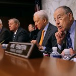WASHINGTON, DC - JULY 31:  Senate Judiciary Committee Chairman Charles Grassley (R-IA) (R) questions witnesses during a hearing with (L-R) Sen. John Cornyn (R-TX), Sen. Lindsey Graham (R-SC) and Sen. Orrin Hatch (R-UT) in the Hart Senate Office Building on Capitol Hill July 31, 2018 in Washington, DC. The committee questioned officials from the Boarder Patrol, Immigration and Customs Enforcement, the Department of Health and Human Services and the Department of Justice about the separation of children from their parents at the U.S.-Mexico border at the government's efforts to reunify those families.  (Photo by Chip Somodevilla/Getty Images)