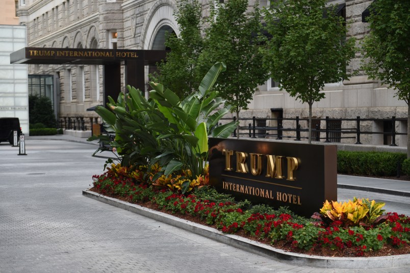 WASHINGTON, DC  - JULY 26: The main entrance drive way for the Trump International Hotel in Washington, D.C., July 26, 2018. (Astrid Riecken For The Washington Post)
