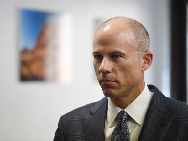 Attorney Michael Avenatti speaks during a news conference with Battle Born Progress, a progressive communications organization, on August 31, 2018 in Las Vegas, Nevada. Avenatti is representing adult film actress/director Stormy Daniels in her cases against U.S. President Donald Trump and his former attorney Michael Cohen.