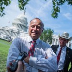 UNITED STATES - SEPTEMBER 07: Rep. Steve King, R-Iowa, attends a rally with Angel Families on the East Front of the Capitol, to highlight crimes committed by illegal immigrants in the U.S., on September 7, 2018. (Photo By Tom Williams/CQ Roll Call)