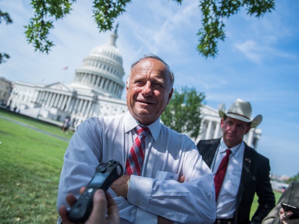 UNITED STATES - SEPTEMBER 07: Rep. Steve King, R-Iowa, attends a rally with Angel Families on the East Front of the Capitol, to highlight crimes committed by illegal immigrants in the U.S., on September 7, 2018. (Photo By Tom Williams/CQ Roll Call)