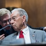 UNITED STATES - SEPTEMBER 13: Chairman Charles Grassley, R-Iowa, conducts a markup of the Senate Judiciary Committee in Dirksen Building on September 13, 2018, where Republicans voted to move the committee vote on Supreme Court nominee Brett Kavanaugh to September 20th. (Photo By Tom Williams/CQ Roll Call)