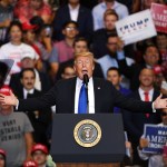 U.S. President Donald Trump speaks during a campaign rally at the Las Vegas Convention Center on September 20, 2018 in Las Vegas, Nevada. Trump is in town to support the re-election campaign for U.S. Sen. Dean Heller (R-NV) as well as Nevada Attorney General and Republican gubernatorial candidate Adam Laxalt and candidate for Nevada's 3rd House District Danny Tarkanian and 4th House District Cresent Hardy.