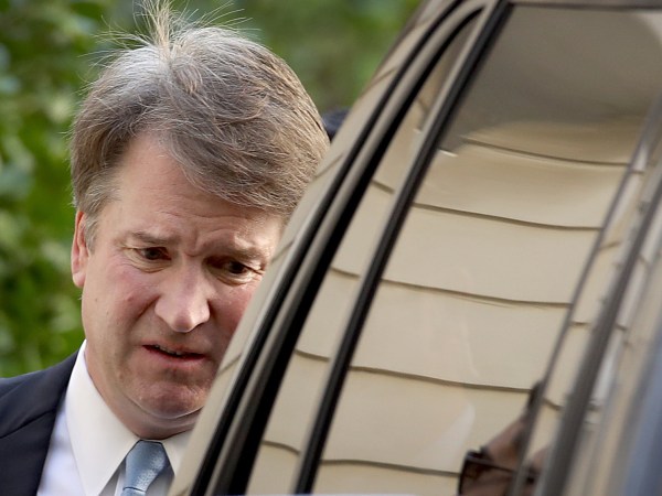 WASHINGTON, DC - SEPTEMBER 19: Supreme Court nominee Judge Brett Kavanaugh leaves his home September 19, 2018 in Chevy Chase, Maryland. Kavanaugh is scheduled to appear again before the Senate Judiciary Committee next Monday following allegations that have endangered his appointment to the Supreme Court. . (Photo by Win McNamee/Getty Images)