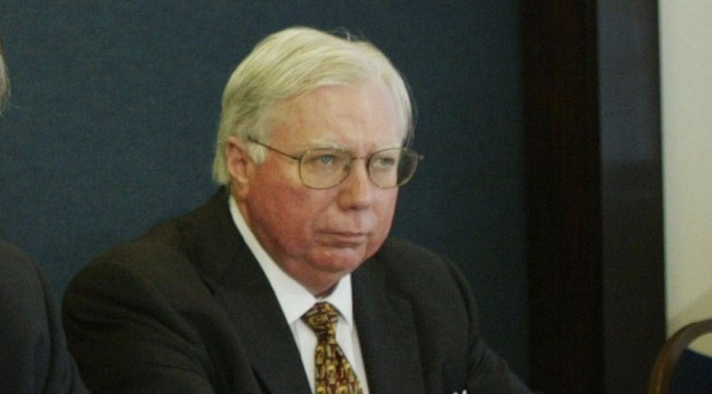 WASHINGTON - OCTOBER 14:  Aryo Pirouznia, coordinator of the Student Movement Coordination Committee for Democracy in Iran (SMCCDI), speaks during a news conference at the National Press Club October 14, 2004 in Washington, DC. Pirouznia said Hassan Nemazee, who has raised money for John Kerry's presidential campaign, filed a $10 million lawsuit in a Texas court charging the SMCCDI and Pirouznia with libeling him by suggesting he is a supporter of the Islamist regime in Iran. Pirouznia claims that the lawsuit s frivolous and has filed a counter suit. With him are his attorney Bob Jenevein (C) and author Jerome Corsi.   (Photo by Matthew Cavanaugh/Getty Images)