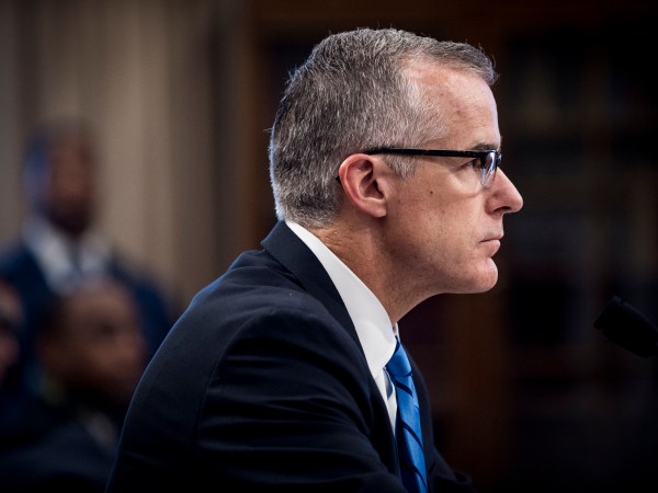 WASHINGTON, DC - June 21:  Acting FBI Director Andrew McCabe testifies before a House Appropriations subcommittee meeting on the FBI's budget requests for FY2018 on June 21, 2017 in Washington, DC. McCabe became acting director in May, following President Trump's dismissal of James Comey.  (Photo by Pete Marovich/Getty Images)