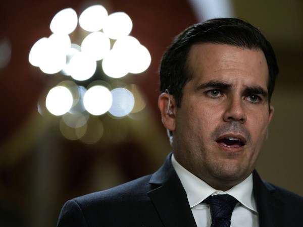 WASHINGTON, DC - DECEMBER 21:  Puerto Rican Gov. Ricardo Rossello is interviewed by a TV channel after a House vote at the Capitol December 21, 2017 in Washington, DC. The House has passed a $81 billion emergency aid bill to help Texas, Florida, Puerto Rico and California  to rebuild after natural disasters this year.  (Photo by Alex Wong/Getty Images)