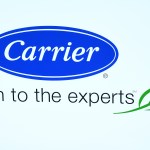 LAS VEGAS, NV - JANUARY 09:  A Carrier Corp. logo is displayed during CES 2018 at the Sands Expo and Convention Center on January 9, 2018 in Las Vegas, Nevada. CES, the world's largest annual consumer technology trade show, runs through January 12 and features about 3,900 exhibitors showing off their latest products and services to more than 170,000 attendees.  (Photo by Ethan Miller/Getty Images)