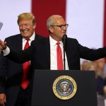 U.S. president Donald Trump speaks to supporters during a campaign rally at Scheels Arena on June 27, 2018 in Fargo, North Dakota. President Trump held a campaign style "Make America Great Again" rally in Fargo, North Dakota with thousands in attendance.