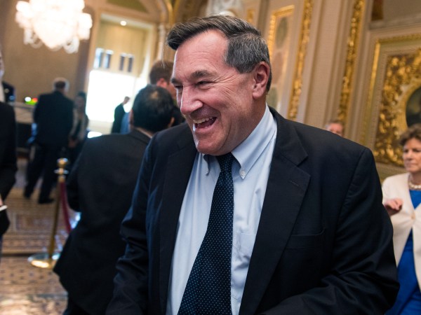 UNITED STATES - JULY 10: Sen. Joe Donnelly, D-Ind., is seen after the Senate Policy luncheons in the Capitol on July 10, 2018. (Photo By Tom Williams/CQ Roll Call)
