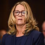 Christine Blasey Ford, the woman accusing Supreme Court nominee Brett Kavanaugh of sexually assaulting her at a party 36 years ago, testifies during his US Senate Judiciary Committee confirmation hearing on Capitol Hill in Washington, DC, September 27, 2018. (Photo by SAUL LOEB / POOL / AFP)        (Photo credit should read SAUL LOEB/AFP/Getty Images)