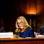 WASHINGTON, DC - SEPTEMBER 27: Christine Blasey Ford, with lawyers Debra S. Katz, left, and Michael R. Bromwich, answers questions at a Senate Judiciary Committee hearing in the Dirksen Senate Office Building on Capitol Hill September 27, 2018 in Washington, DC. A professor at Palo Alto University and a research psychologist at the Stanford University School of Medicine, Ford has accused Supreme Court nominee Judge Brett Kavanaugh of sexually assaulting her during a party in 1982 when they were high school students in suburban Maryland.  (Photo by Melina Mara-Pool/Getty Images)