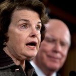 Sen. Diane Feinstein (D-CA) and Sen. Patrick Leahy, (D-VT) speak at a press conference on Capitol Hill on the appointment of a special prosecutor Monday, September 29, 2008, to pursue possible criminal charges against Republicans who were involved in the controversial firings of U.S. attorneys. (Chuck Kennedy/MCT)