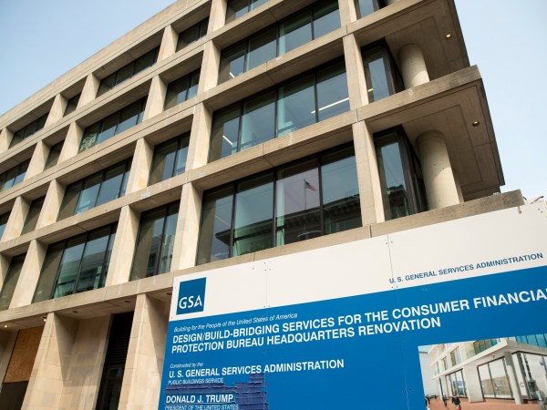 The construction site for the Consumer Financial Protection Bureau's new headquarters in Washington, Monday, Aug. 27, 2018. Seth Frotman, the nation’s top government official overseeing the $1.5 trillion student loan market is resigning, citing what he says is the White House’s open hostility toward protecting student loan borrowers. (AP Photo/Andrew Harnik)