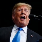 President Donald Trump speaks during a campaign rally at Bojangles' Coliseum, Friday, Oct. 26, 2018, in Charlotte, N.C. (AP Photo/Evan Vucci)