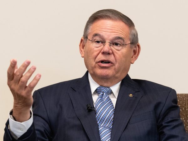 PENNINGTON, NJ, UNITED STATES - 2018/08/06: U.S. Senator Bob Menendez (D-NJ) speaking at the Capital Health Medical Center in Pennington, New Jersey. (Photo by Michael Brochstein/SOPA Images/LightRocket via Getty Images)